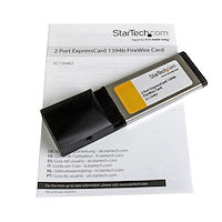 2 Port ExpressCard 1394b FireWire Laptop Adapter Card ExpressCard slot Black & Silver