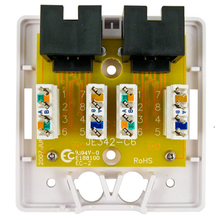 2-Port Surface Mount Box With CAT6 Jack (Pack of 50)