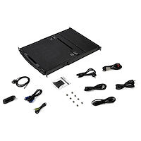 Dual Rail Rackmount KVM Console Single Port DVI/VGA KVM w/17" LCD Monitor for Server Rack