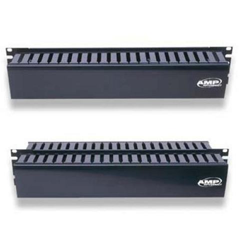 Horizontal black Cable Management Panel 1U 1375161-1