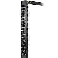 20U 2.8ft Vertical Cable Organizer with D-Ring Hooks
