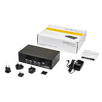 4 Port Dual DisplayPort KVM Switch 4K 60Hz Connected PC and MAC Computers