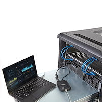Laptop-to-Server KVM Console with Rugged Housing File Transfer and Video Capture
