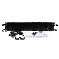 2U Double-Sided Horizontal / Vertical Cable Management Panel with Finger Duct & D-Ring Hooks Black