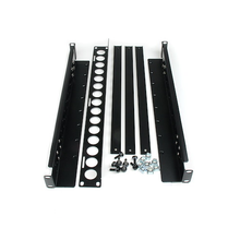 1U 19" Fixed Adjustable Depth Universal Server Rack Rails Steel Black
