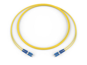 Fiber Optic Jumper 2 F LC Duplex to LC Duplex Zipcord Cable Standard Yellow Jacket 2M CORNING 040402G5116002M