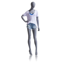 Female Mannequin - Oval Head, Right Hand on Hip, Legs Slightly Bent Econoco UBF-3