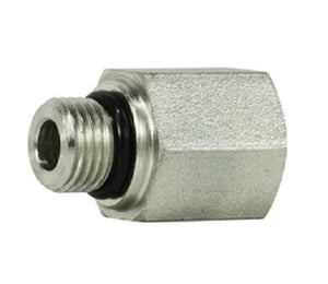 7/16"-20 X 1/4" Straight Adapter MORB X FNPT Steel O-Ring Adapter Hydraulics 6405O44