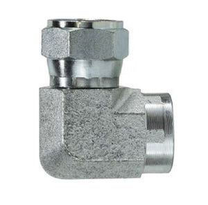 Thread 1 1-1/16"-12 Thread 2 3/4" Swivel Elbow JIC X FIP 90 Degree Females Pipe Hydraulics 65031212