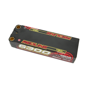 Gens Ace Redline Drag Racing Series 6300mAh 2S2P 7.4V 130C HardCase Lipo Battery