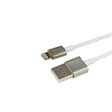 3' USB to Lightning Durable Connections Metal Apple MFi Certified Charging Cable White
