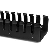 40U Vertical Cable Organizer with Finger Ducts Steel and Plastic (6FT)