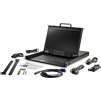 Rackmount KVM Console HD 1080p Single Port VGA KVM with 17" LCD Monitor for Server Rack Fully Featured