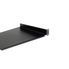 1U Fixed Server Rack Mount Shelf 10" Deep Steel Universal Cantilever Tray Holds Upto 44.2lbs For 19" AV/ Network Equipment Rack Black