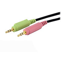 6ft KVM Cable for DVI and USB KVM Switches with Audio & Microphone
