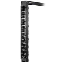 40U Vertical Cable Organizer with D-Ring Hooks Steel (6FT)