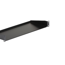 1U Server Rack Shelf Universal Rack Mount Cantilever Shelf 7" Deep Tray Heavy Duty Steel For 19" Network Equipment Rack Black