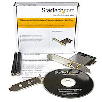 PCI Express AC600 Wireless-AC Network Adapter 802.11ac With Dual Band 2.4/5 GHz Frequencies and up to 433 Mbps