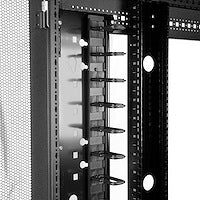 20U 2.8ft Vertical Cable Organizer with D-Ring Hooks