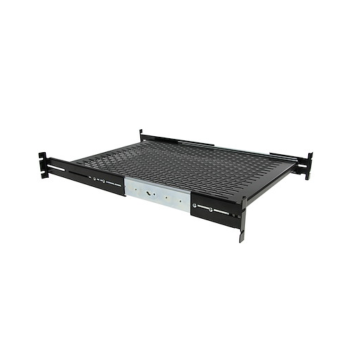 2U 19” Vented Sliding Server Rack Mount Shelf Holds Upto 50lbs Heavy Duty Universal 24
