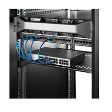 1U Server Rack Shelf Universal Vented Rack Mount Cantilever Tray 16" Deep Shelf Heavy Duty Steel For 19" Network Equipment Rack Black