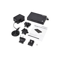 Gigabit Ethernet Copper-to-Fiber Media Converter up to 20 km (12.4 mi) using single-mode LC fiber cable
