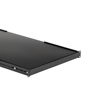 1U Adjustable Mounting Depth Server Rack Mount Shelf 27.5in Deep Universal Tray For 19" AV, Data & Network Equipment Rack