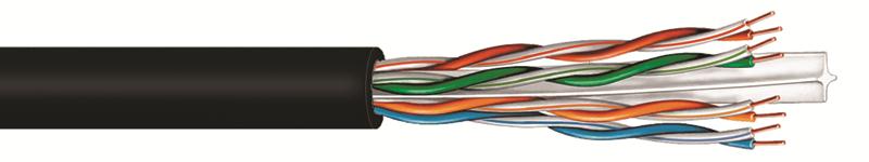 Commscope 4665904/10 24 AWG 4 Pair Media 6 6NF4+ Outdoor Direct Burial Twisted UTP Cat6 Cable