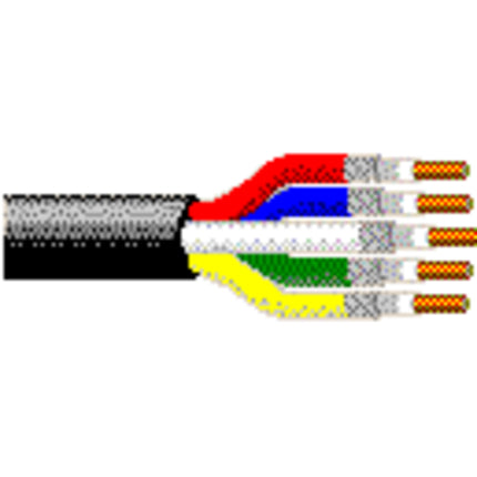 Belden 7789A 23 AWG 5 Coax Sub-miniature Solid Bare Copper Duofoil CMR Video FLEX Snake Cable