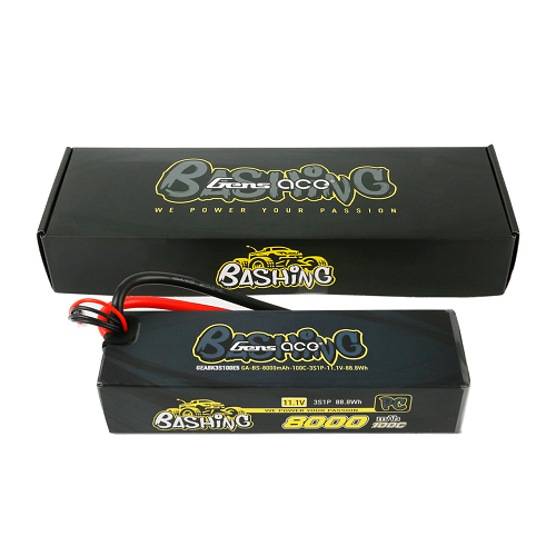 Gens Ace Bashing Pro 8000mAh 3S1P 11.1V 100C Lipo Battery Pack With EC5 Plug For Arrma