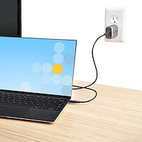 30W USB-C Wall Charger Portable GaN Charger w/ Power Delivery 6ft Cable Space Gray