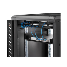 2U Server Rack Shelf Universal Rack Mount 22" Deep Cantilever Tray Steel Holds Upto 50lbs For 19" Network Equipment Rack Black