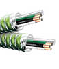 10/3C Solid Copper MC Stat® Steel THHN Insulation Light Green Striped Interlocked Armored Cable