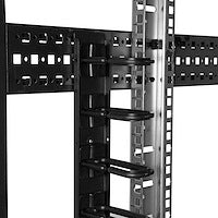 20U 2.8ft Vertical Cable Organizer with D-Ring Hooks