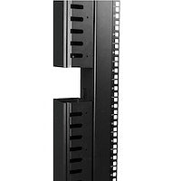 40U Vertical Cable Organizer with Finger Ducts Steel and Plastic (6FT)