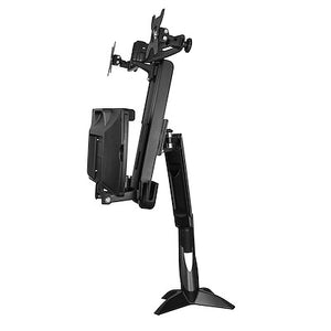Sit Stand Dual Monitor Arm Desk Mount Dual Computer Monitor Adjustable Standing Workstation