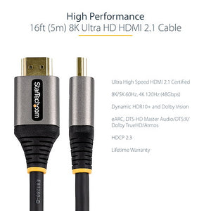 Certified Ultra High Speed HDMI Cable 48Gbps 12ft 4m HDMI 2.1 Cable 8K