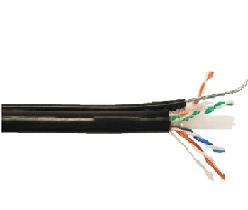 1000' 23 AWG 4P Cat6 Solid BC Direct Burial Aerial w/ Messenger Unshielded Twisted Pair Cable 6OUTA234RX