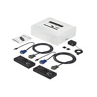 USB VGA KVM Console Extender Over CAT5 UTP (500 ft) Black