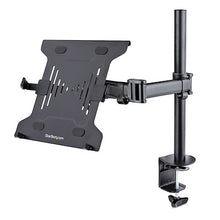 Laptop Desk Mount Monitor and Laptop Mount Articulating VESA Laptop Tray Arm Clamp Grommet Mount
