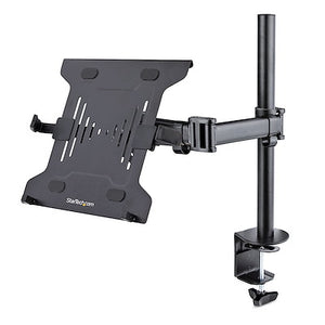 Laptop Desk Mount Monitor and Laptop Mount Articulating VESA Laptop Tray Arm Clamp Grommet Mount