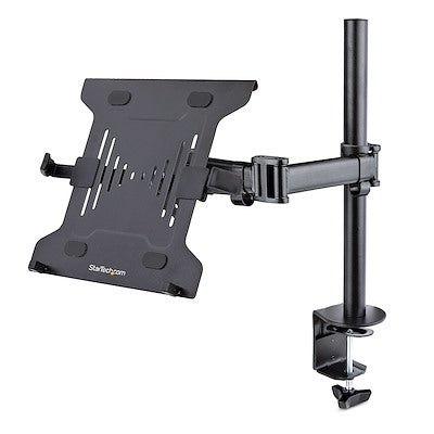 Laptop Desk Mount Monitor and Laptop Mount Articulating VESA Laptop Tray Arm Clamp Grommet Mount