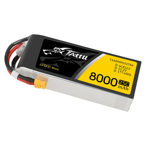 Tattu 8000mAh 6S1P 22.2V 25C Lipo Battery Pack With  XT60 Plug