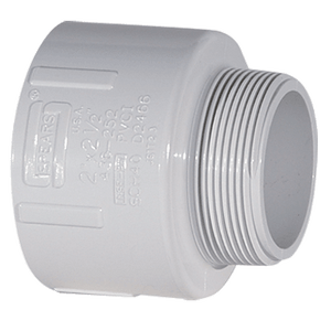 1/2" X 3/8" MPT X Socket Connection Schedule 40 PVC Male Reducing Adapter 436-073S
