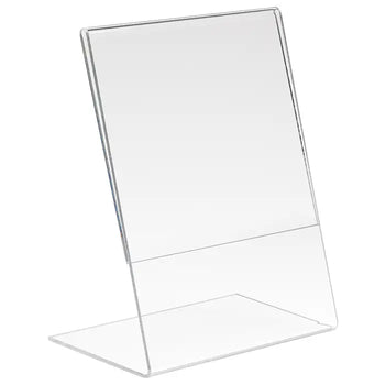 Acrylic Slantback Sign Holders for Counter Tops Econoco HP/CT57V-SB (Pack of 10)