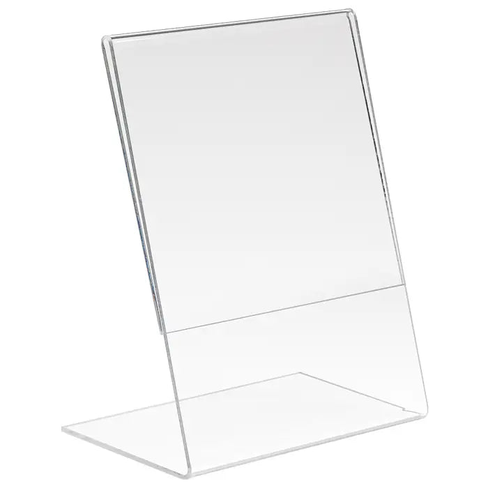Acrylic Slantback Sign Holders for Counter Tops Econoco HP/CT57V-SB (Pack of 10)
