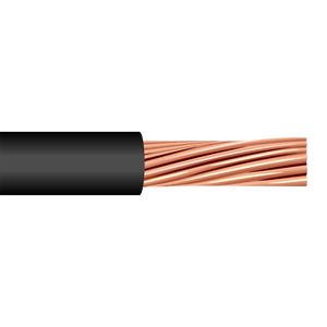 6 Gauge Black THHN, 600 Volt, Stranded Copper 100 ft Length