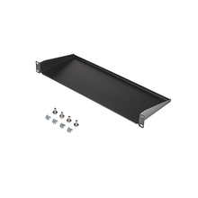1U Server Rack Shelf Universal Rack Mount Cantilever Shelf 7" Deep Tray Heavy Duty Steel For 19" Network Equipment Rack Black