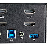 2 Port Dual Monitor HDMI KVM Switch 4K 60Hz Ultra HD HDR Desktop 4K HDMI 2.0 KVM Switch