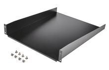2U Server Rack Shelf Universal Rack Mount 22" Deep Cantilever Tray Steel Holds Upto 50lbs For 19" Network Equipment Rack Black